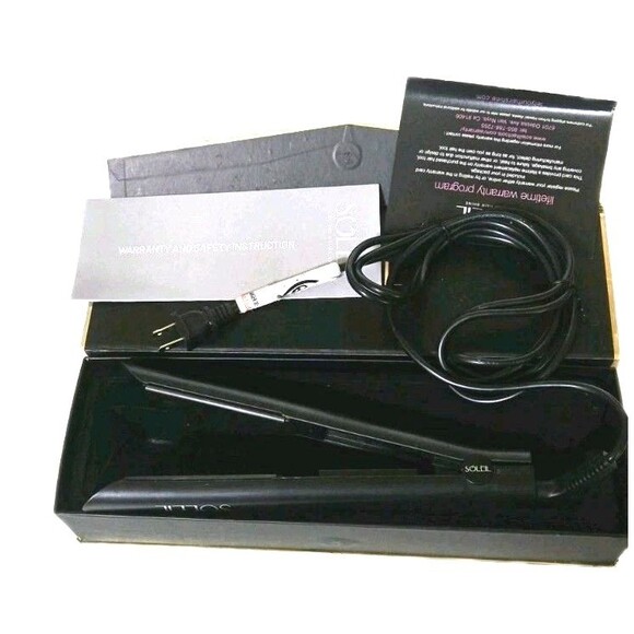 Soleil Model L10HSC-B1 Professional Solid Ceramic Flat Iron Black Tested.Working - Picture 10 of 12